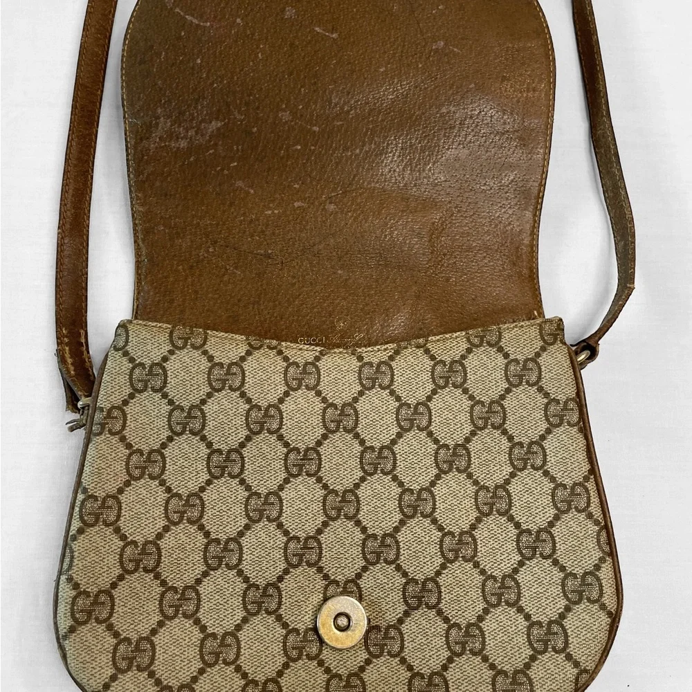 Gucci Vintage Brown GG Shoulder Bag - Picture 11 of 16